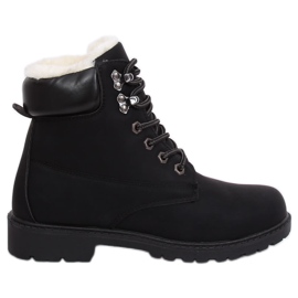 Women's black insulated timber boots 1121-PA Black