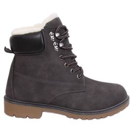 Women's gray insulated timber boots 1121-PA Gray grey