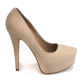beige heels platform