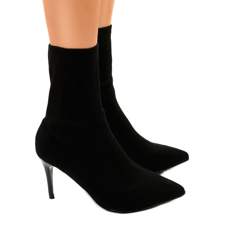 Black ankle boots LL-103P