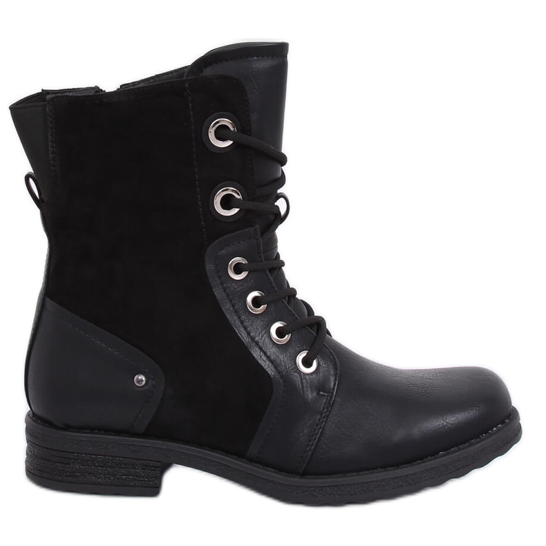 Black Workery boots Z136 Black