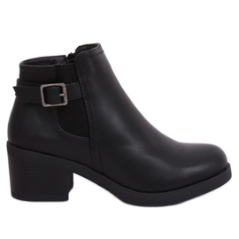 Black Jodhpur boots high heels B0-232 Black