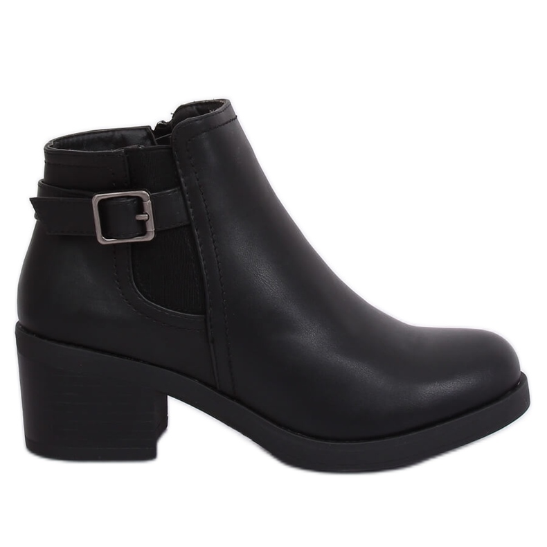 Black Jodhpur boots high heels B0-232 Black
