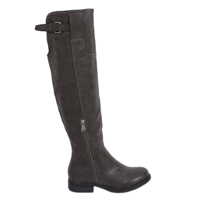 Gray musketeer boots F2075 Gray grey