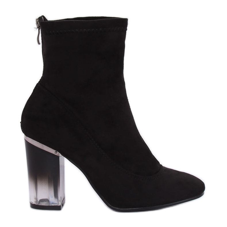Black high-heeled boots H8-93 Black