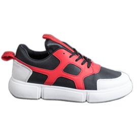 Jumex Fashionable Sneakers black red