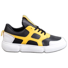 Jumex Fashionable Sneakers black yellow