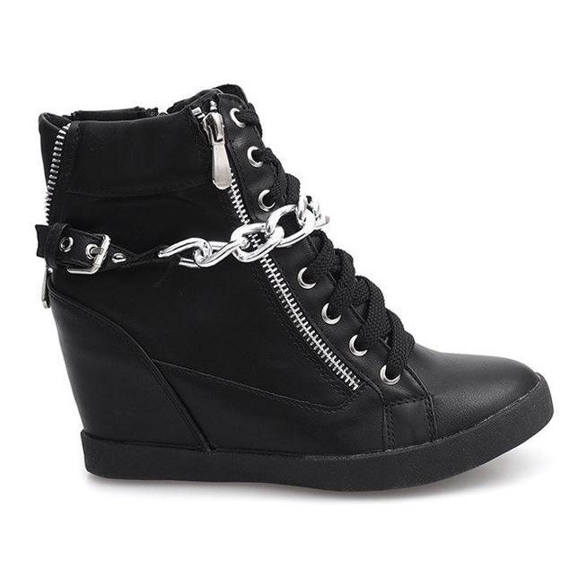 Boots Sneakers On Wedge 8089 Black