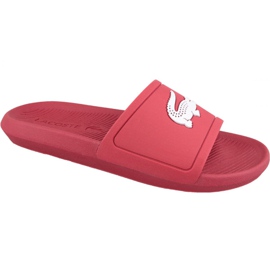 red lacoste flip flops