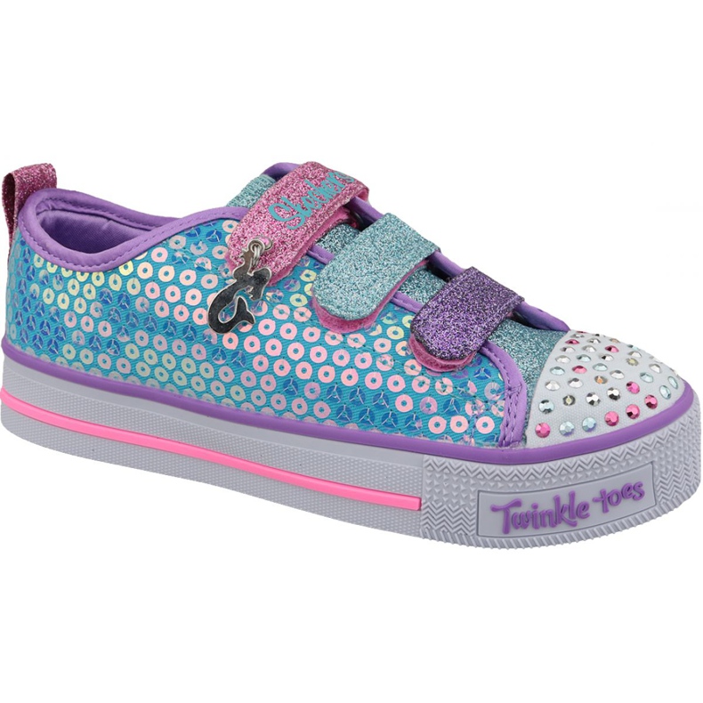 Skechers Twinkle Lite Jr 20062L-TQMT blue shoes multicolored