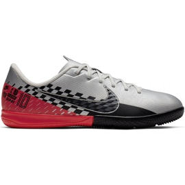 Indoor shoes Nike Mercurial Vapor 13 Academy Neymar Ic Jr AT8139-006 grey shades of grey Indoor shoes Nike Mercurial Vapor 13 Academy Neymar Ic Jr AT8139-006 grey shades of grey