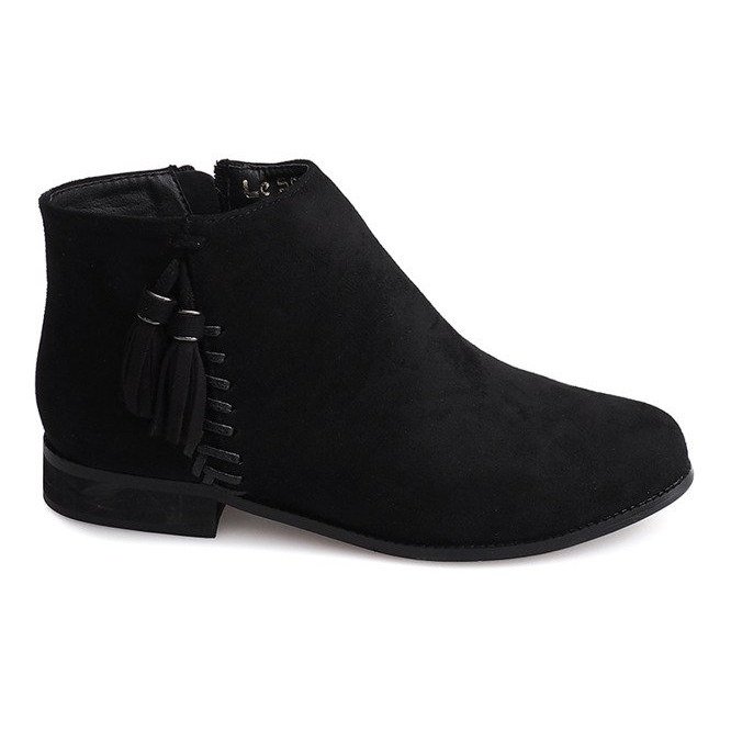 Suede Booties Boho 99-8 Black