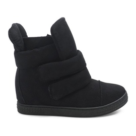 Wedge Sneakers With Velcro 86-149 Black