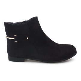 Suede Boots With Elastic Band 3670 Black