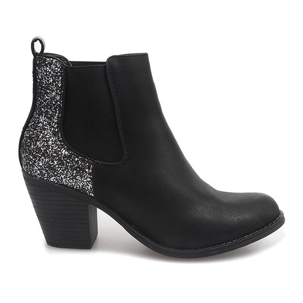 Boots On Heel With Elastic JA3090 Black
