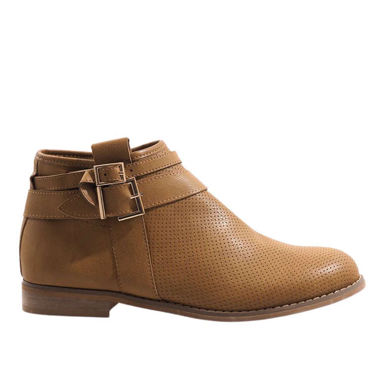 Openwork boots with a zipper H208 Beige