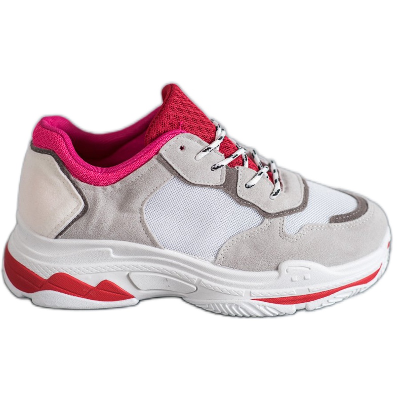 SHELOVET Lace-up Sports Shoes red grey