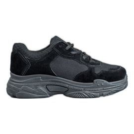 SHELOVET Lace-up Sports Shoes black