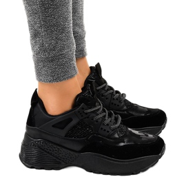 Black fashionable women's C2 sports shoes