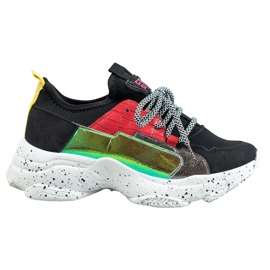 SHELOVET Slip-on Sneakers black multicolored SHELOVET Slip-on Sneakers black multicolored