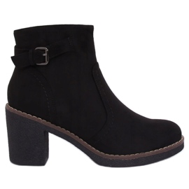 Boots on rubber heel black 8B855 Black