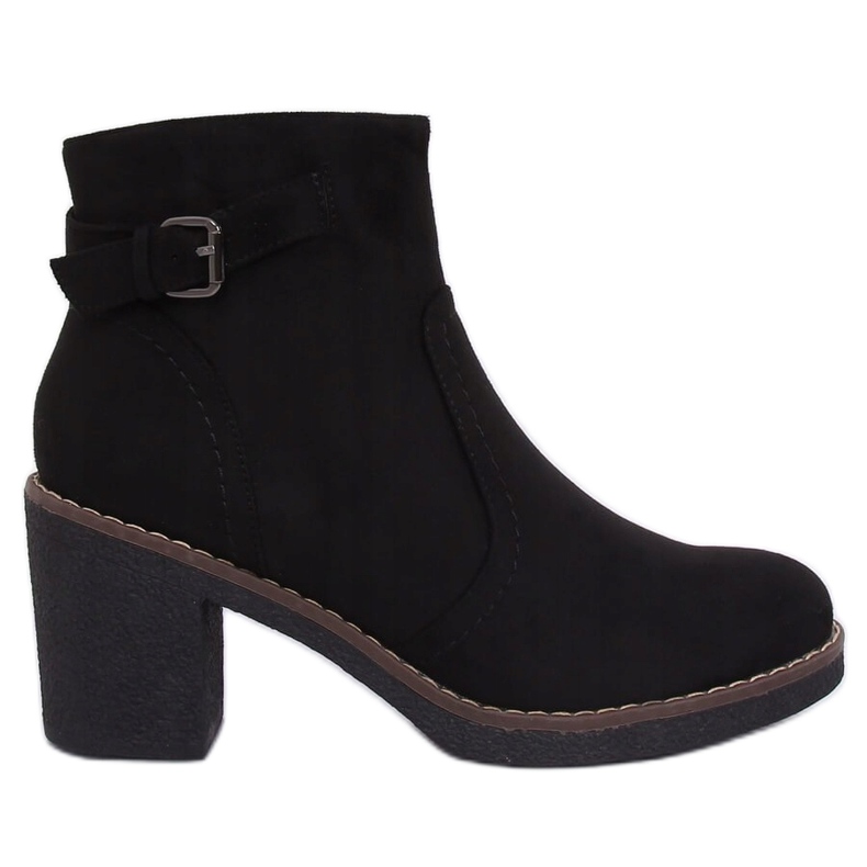 Boots on rubber heel black 8B855 Black