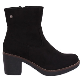 Boots on rubber heel black 8B852 Black