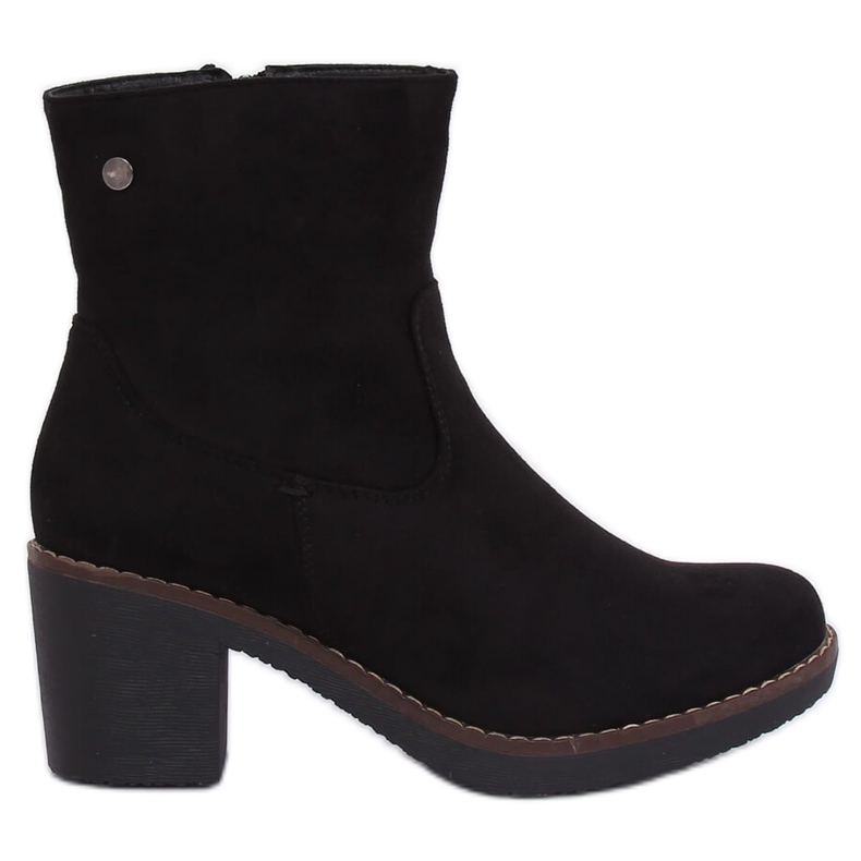 Boots on rubber heel black 8B852 Black