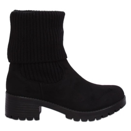 Black women's boots with a welt ZX2804 Black