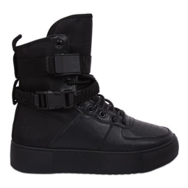 Black Y-027 Black sports shoes