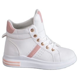 SHELOVET Women's white sneakers
