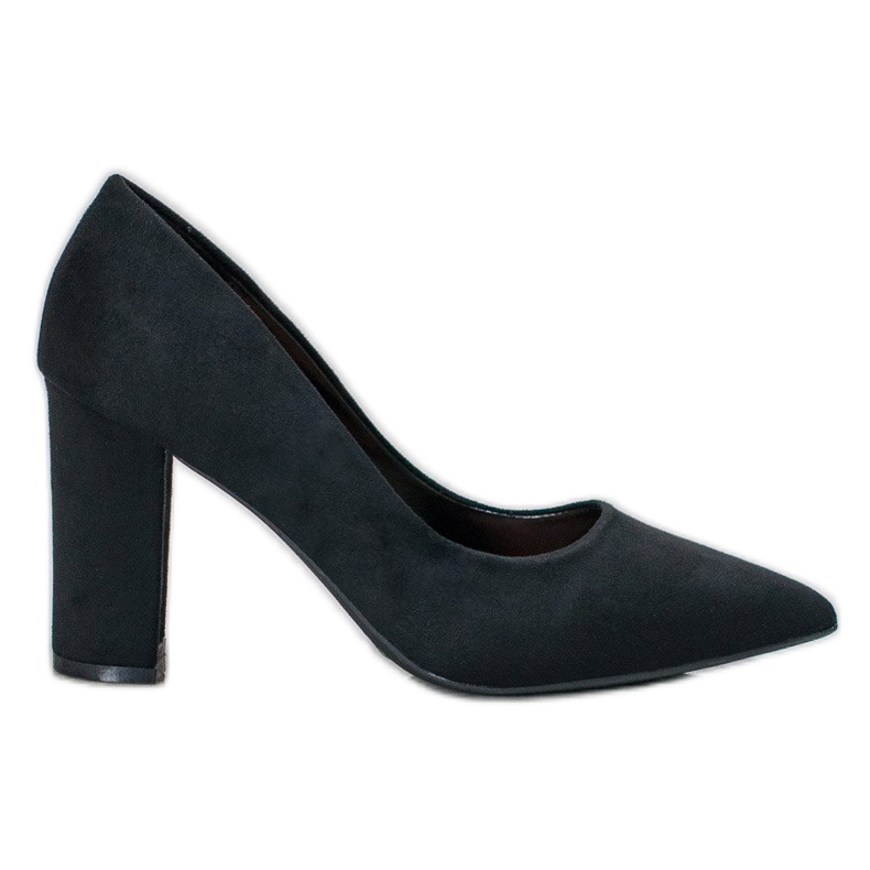 Laura Mode Black Suede Pumps
