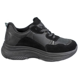 SHELOVET Black Sport Shoes