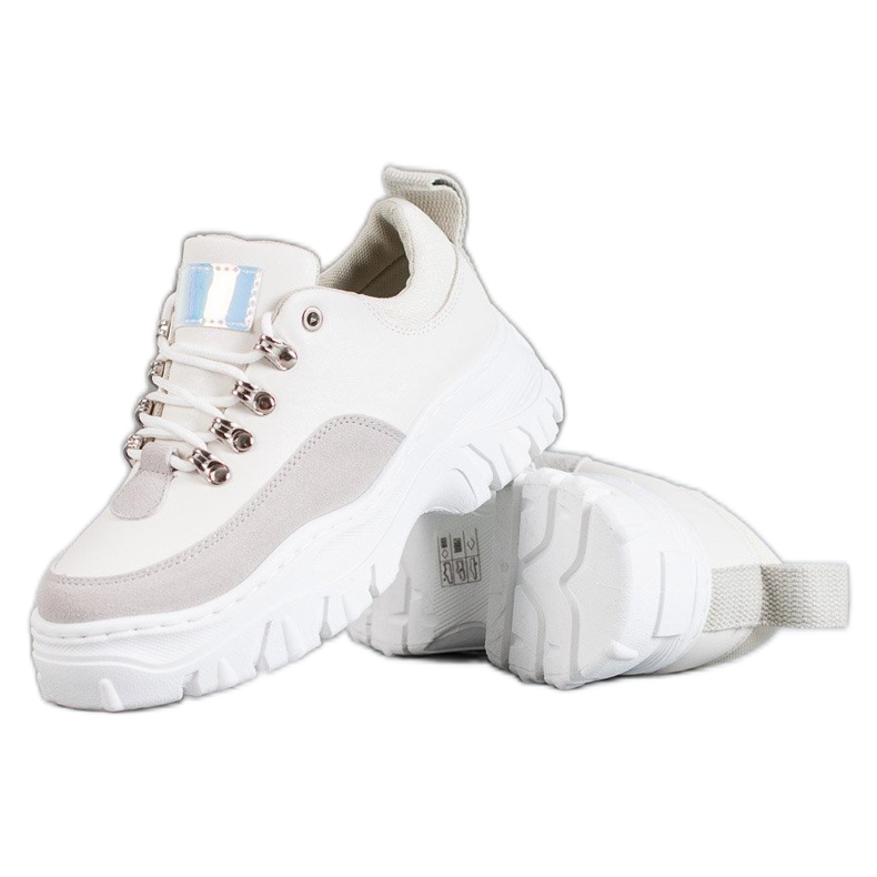 SHELOVET Lace-up Sports Shoes white