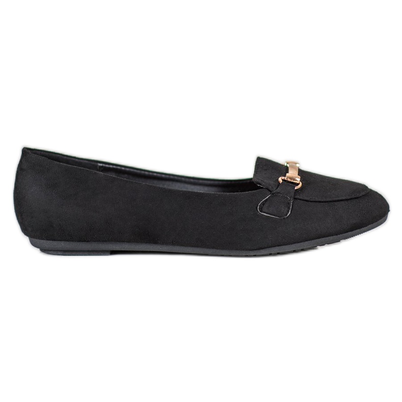SHELOVET Suede ballerinas black