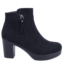 Black 8B882 Black high-heeled boots