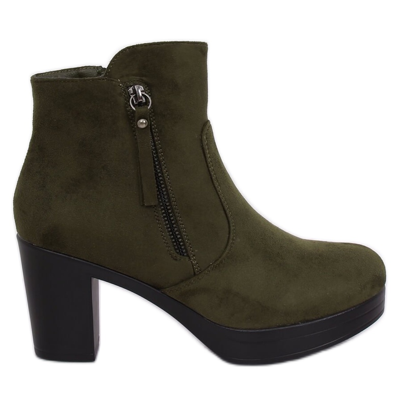 Green high-heeled boots 8B882 Green