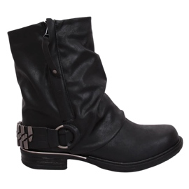 Black military boots LL-166P Black