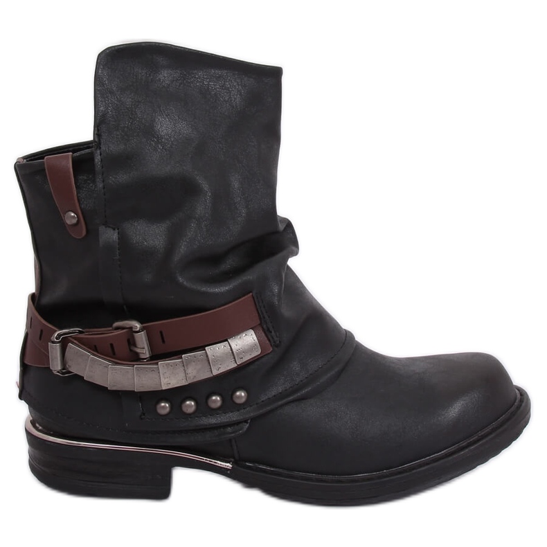 Black military boots LL-165P Black