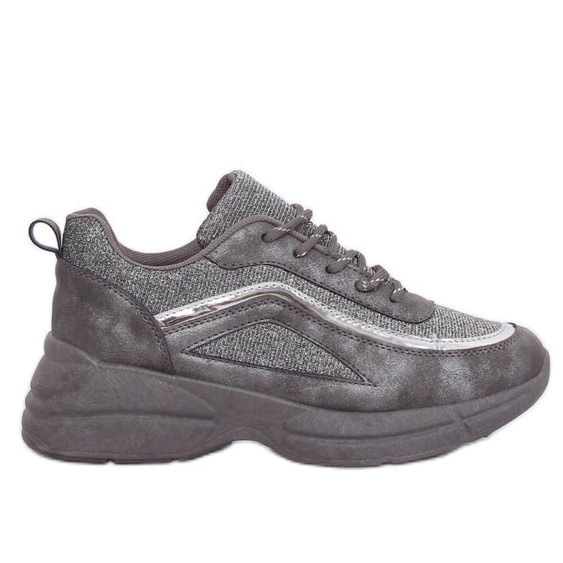 Gray BY-082 D. Gray sports shoes grey