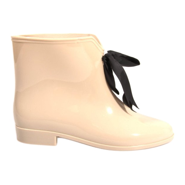 Wellington boots with a bow Y015 Beige