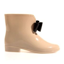 Wellington boots with a bow Y014 Beige