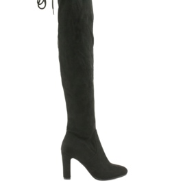 Black over-the-knee stretch boots Filippo 996