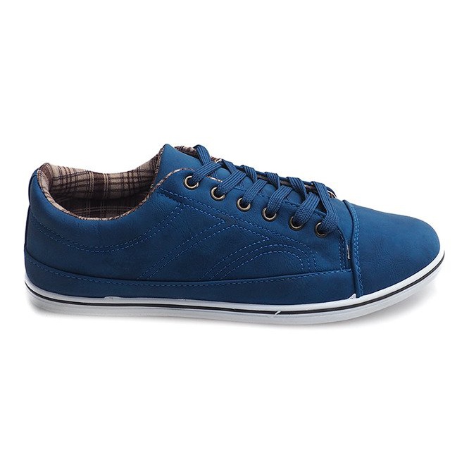 Fashionable High Sneakers TL345 Navy Blue