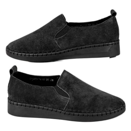 Filippo Leather Slip On Sneakers black Filippo Leather Slip On Sneakers black