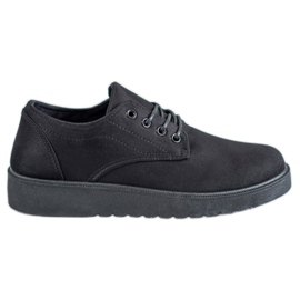 SHELOVET Suede shoes black SHELOVET Suede shoes black