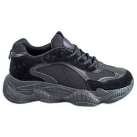 SHELOVET Women's Black Sneakers SHELOVET Women's Black Sneakers