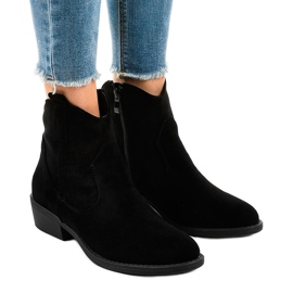 Black suede ankle boots on the RW802 post