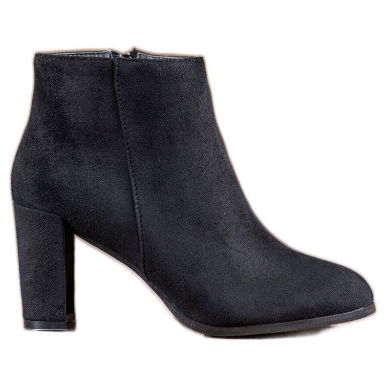 Abloom Suede Booties On A Bar black