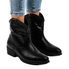 Black ankle boots with a L893-2 zipper